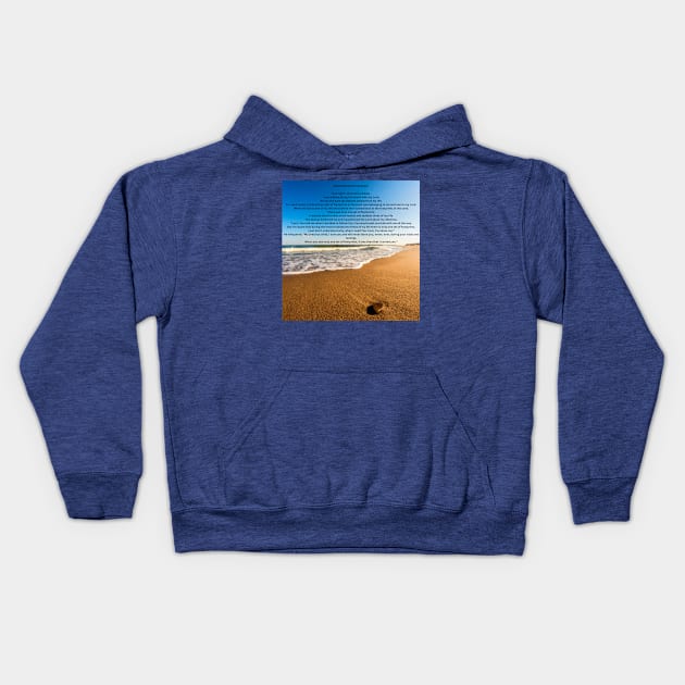 FOOTPRINTS IN THE SAND Kids Hoodie by Goodword